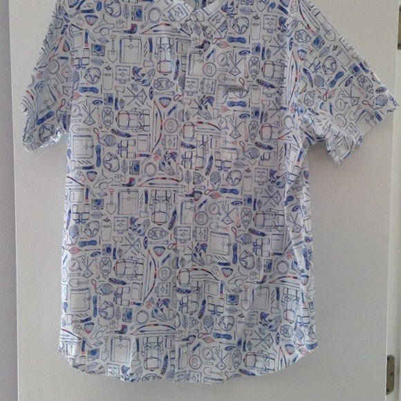 Columbia Men's All-Over Print Outdoor/Camping/First Aid Button Down; Size XL - Picture 1 of 4